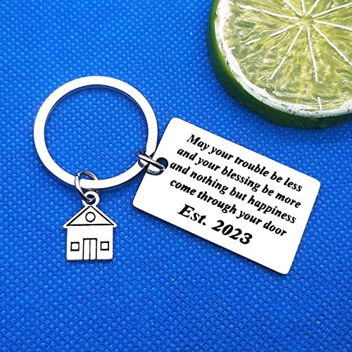 2023 Blessing Housewarming Gift For New Homeowner New Home Keychian New House Stainless Steel Keyring Gifts Newly Wed Moving Home Keychain New House Congratulations Gifts House Warming Present #TOP5
