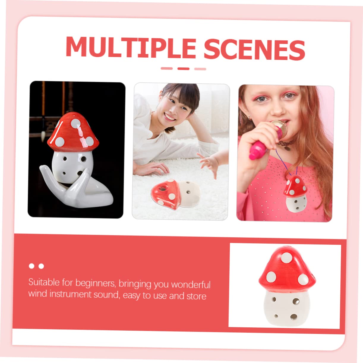 SUPVOX for Boys and Girls Mini Flute 6-hole Musical Instrument Recorder for Children Portable Flute