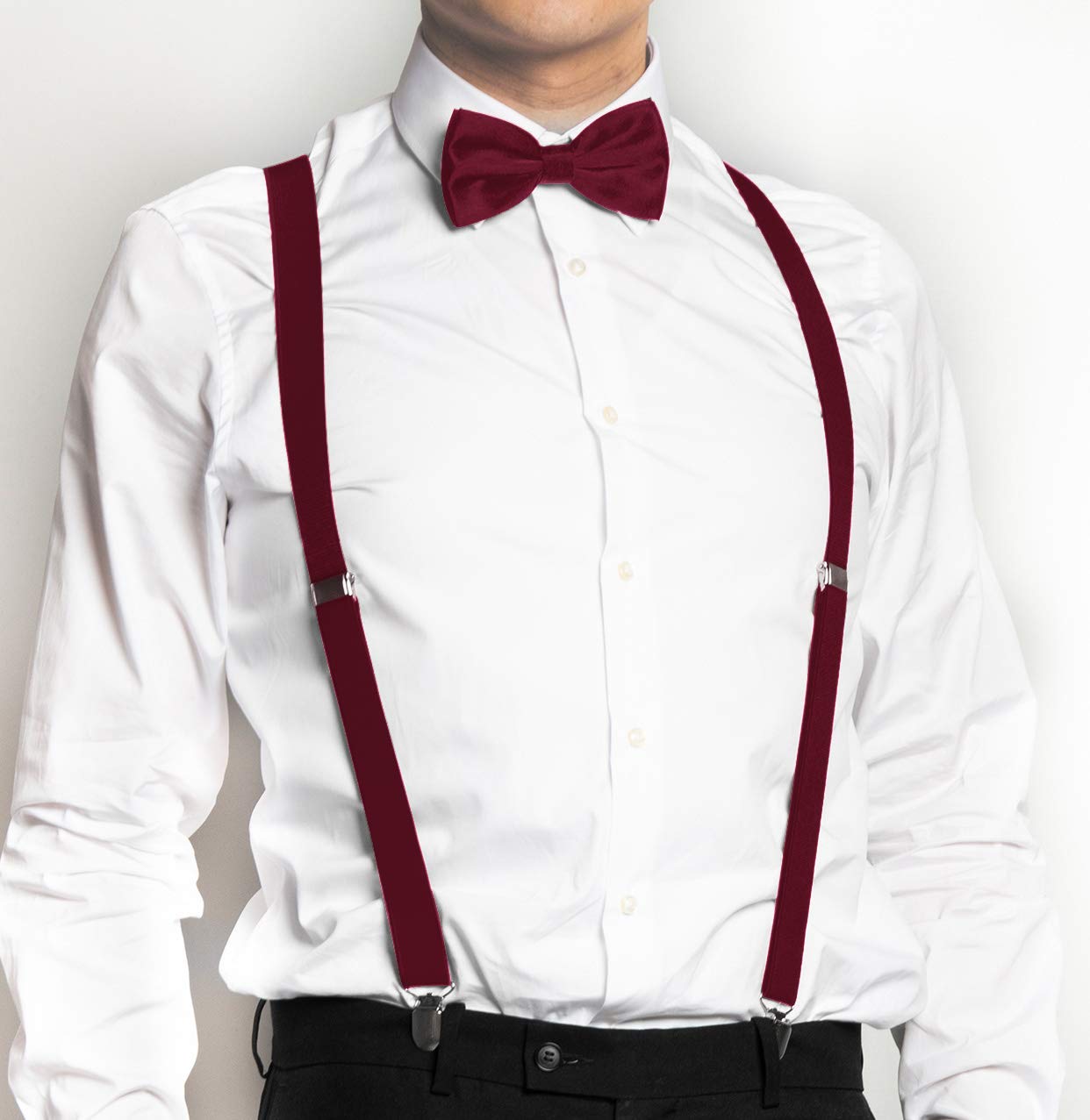Axy Ensemble avec bretelles et nœuds papillons pour un look assorti père-fils Kit pour homme/femme/enfant