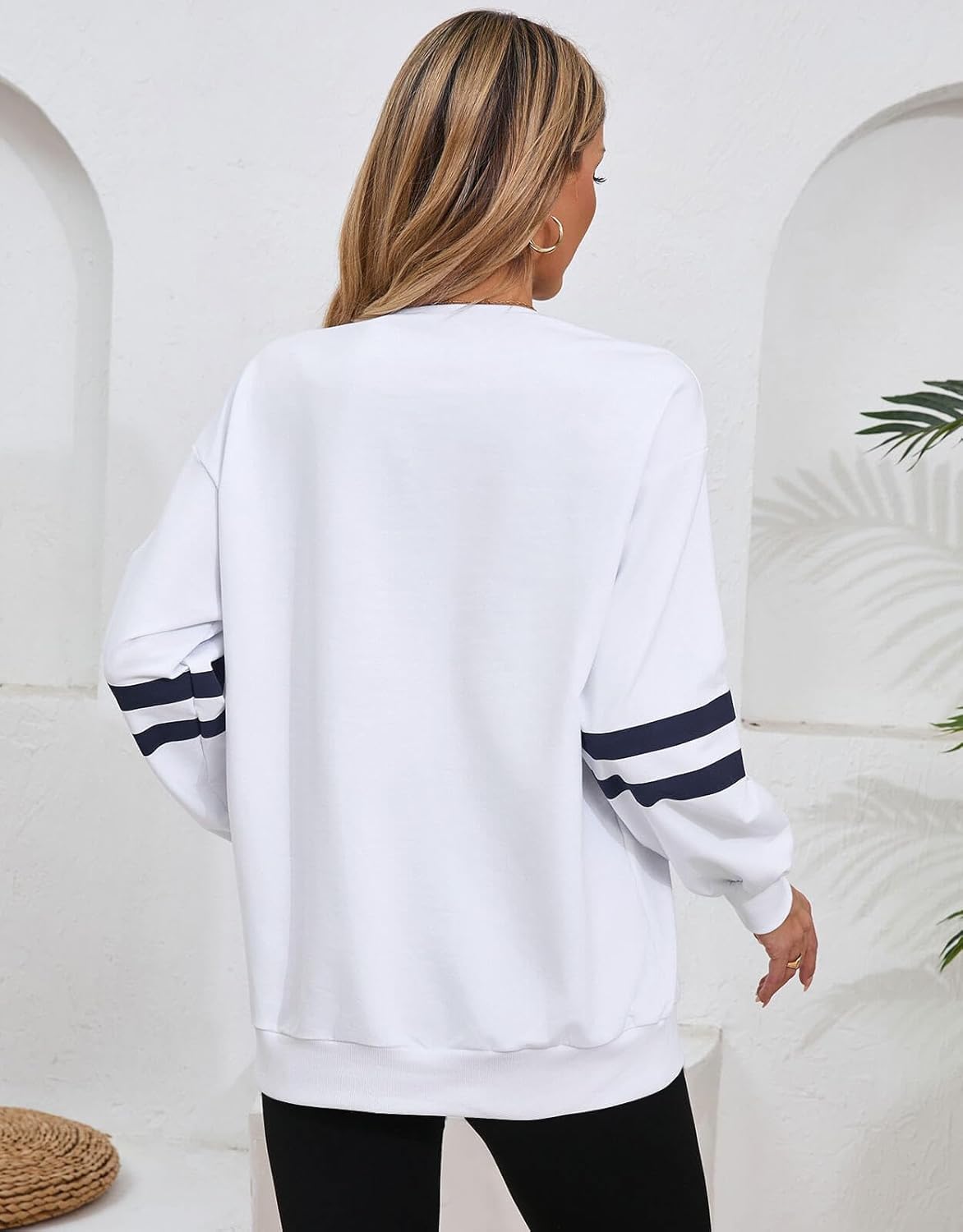 Alsol Lamesa Womens American Flag Sweatshirts Long Sleeve V Neck Loose 4th of July Outfits Flag Tops - Image 4