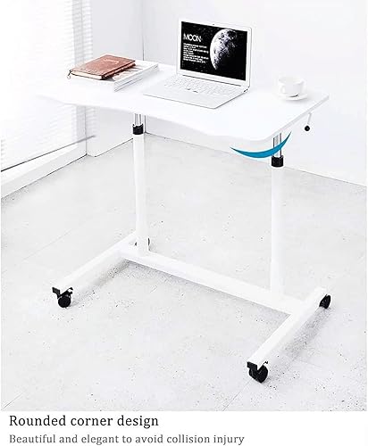 Miniatura 9 de DATEN Mesas de cama sobre ruedas, mesa de computadora portátil ajustable en altura, escritorio de pie portátil para computadora, mesa auxiliar