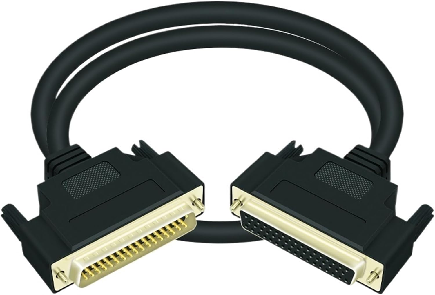 1PCS D-SUB DB50 Male and Female DIN Rail Mount Interface Module, Breakout Board.(DB50 M to F 1M)