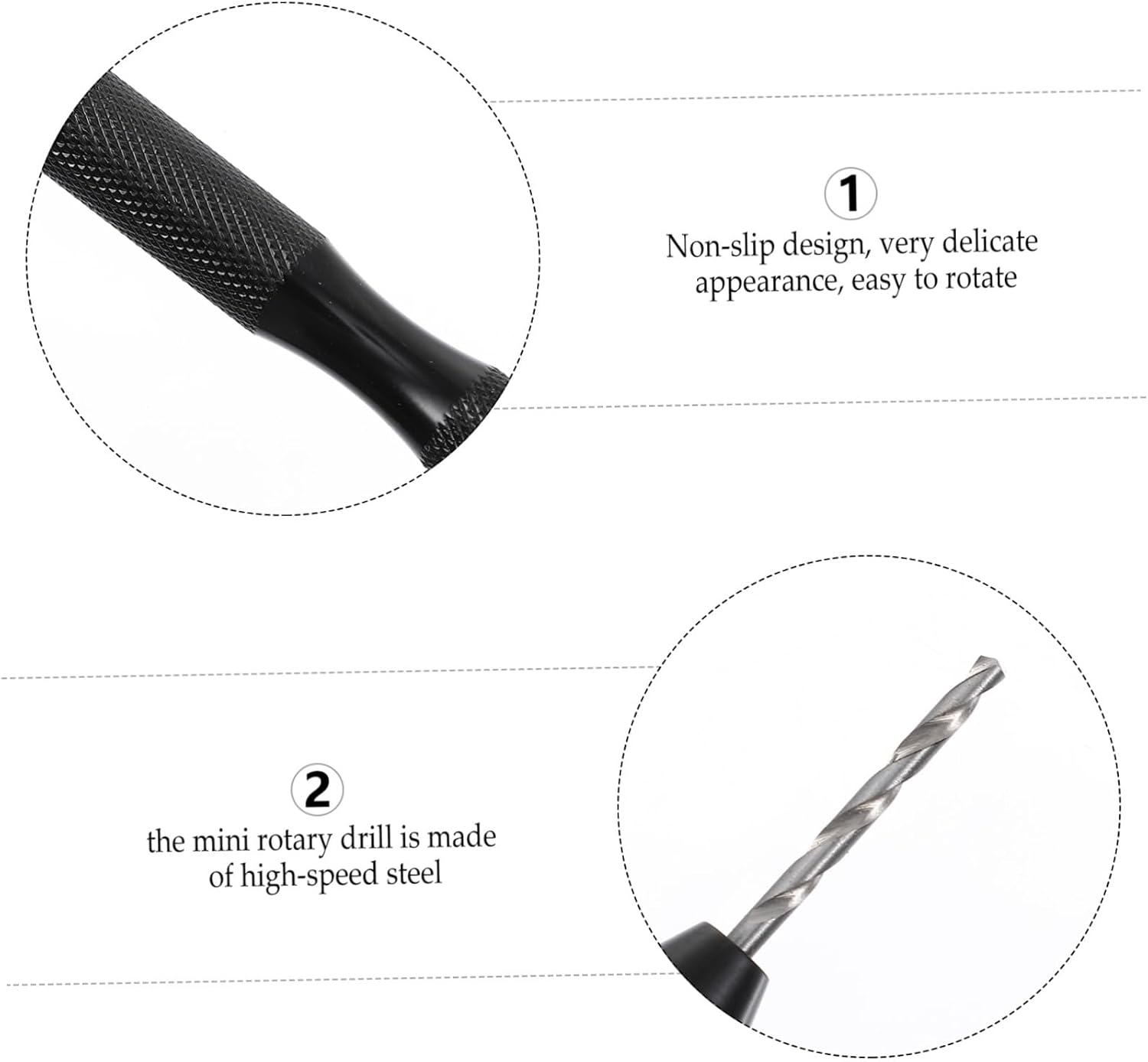 1set Manual Hand Drill Tool Pin Vise Drill Bit Jewelry Making Crafts and Model Work
