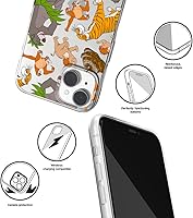 Vista 3 de ERT GROUP Funda para Apple iPhone 14 Plus, original y oficial, diseño de libro de selva 003 de Disney, adaptado de manera óptima a
