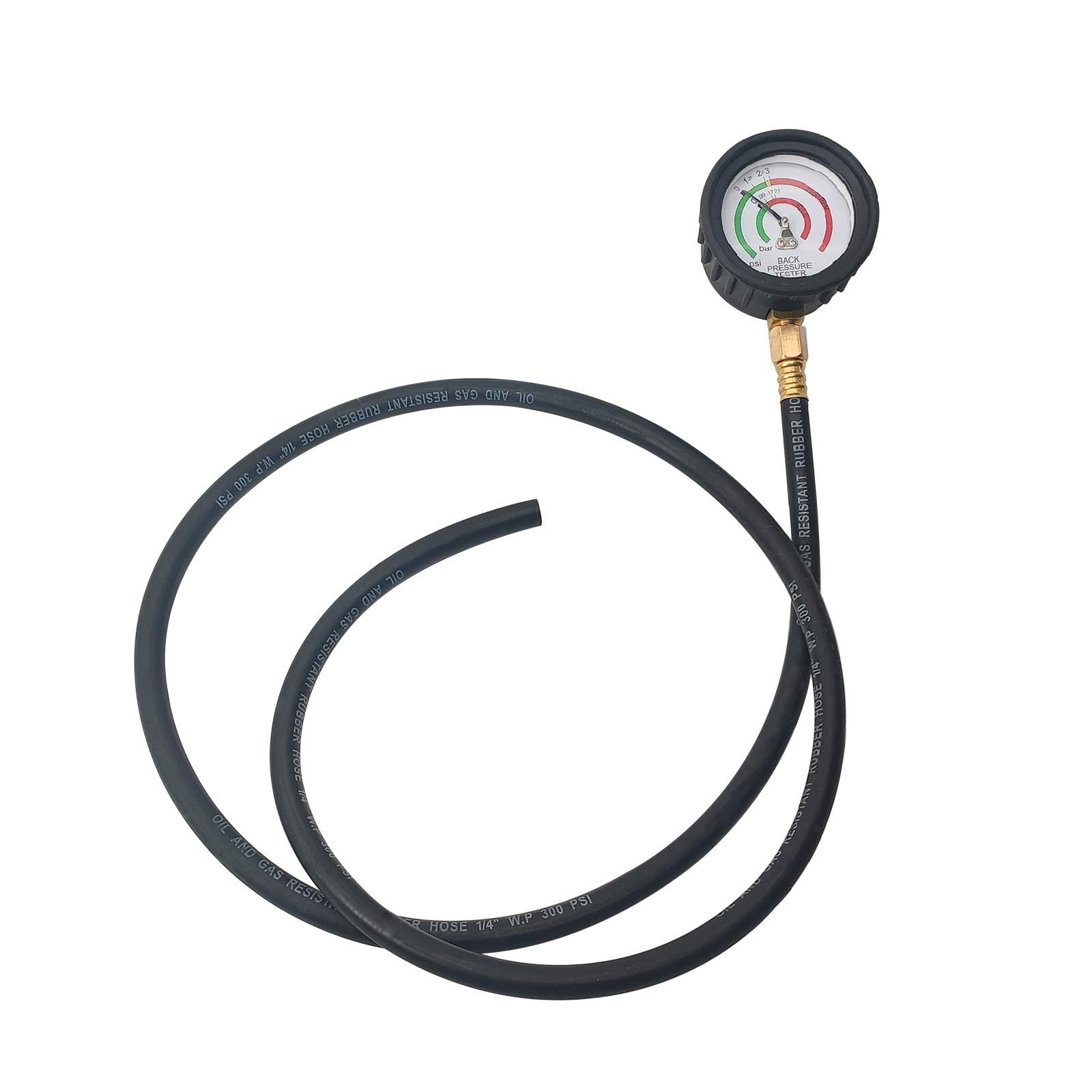 Juego De Comprobador De Contrapresión De Escape De Automóvil, Kit De Herramientas De Prueba De Manómetro, Comprobador De Presión De Manómetro De Vacío De Bomba De Combustible, Gasolina