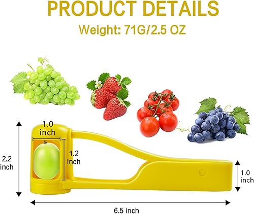 Miniatura 2 de WhiteRhino Cortador de uva para niños pequeños de 1 a 3 años, cortador de uva para bebés, cortador de sándwich de fresa y tomate cereza para niños,