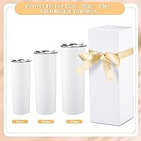 Vista 3 de Qilery 24 Piezas Cajas de Regalo de Navidad para Vasos de Sublimación Caja de Regalo con Cinta para Vasos en Blanco de Prensa de Calor de 12 oz, 20