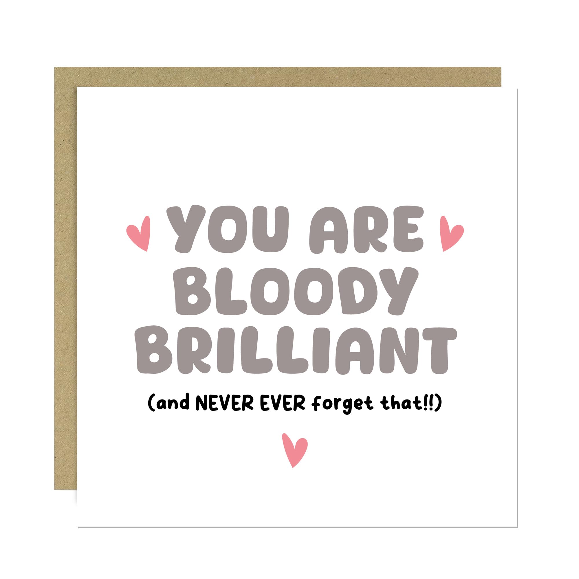 RED OCEAN Thank You Card For Someone Special You Are Bloody Brilliant Card For Best Friend Colleague Volunteer Teacher Mum Sister Inspirational Motivational