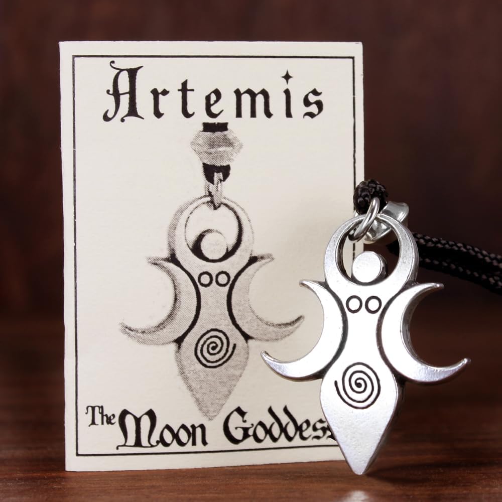 Artemis Pendant Necklace Greek Moon Goddess Jewelry - Image 2