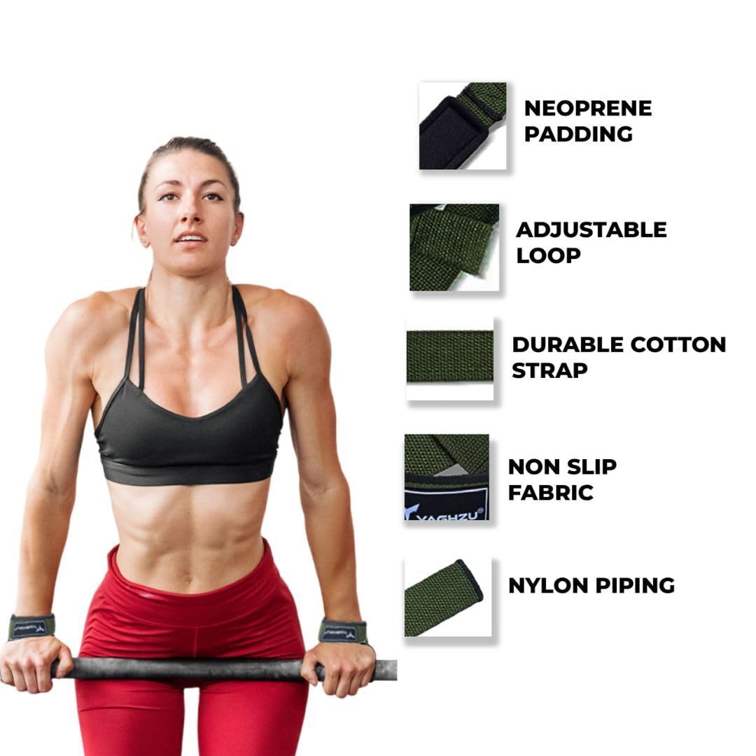 Correas de levantamiento para levantamiento de pesas, culturismo, levantamiento de potencia, entrenamiento de fuerza y peso muerto, correas de muñeca acolchadas de neopreno de 21 pulgadas,