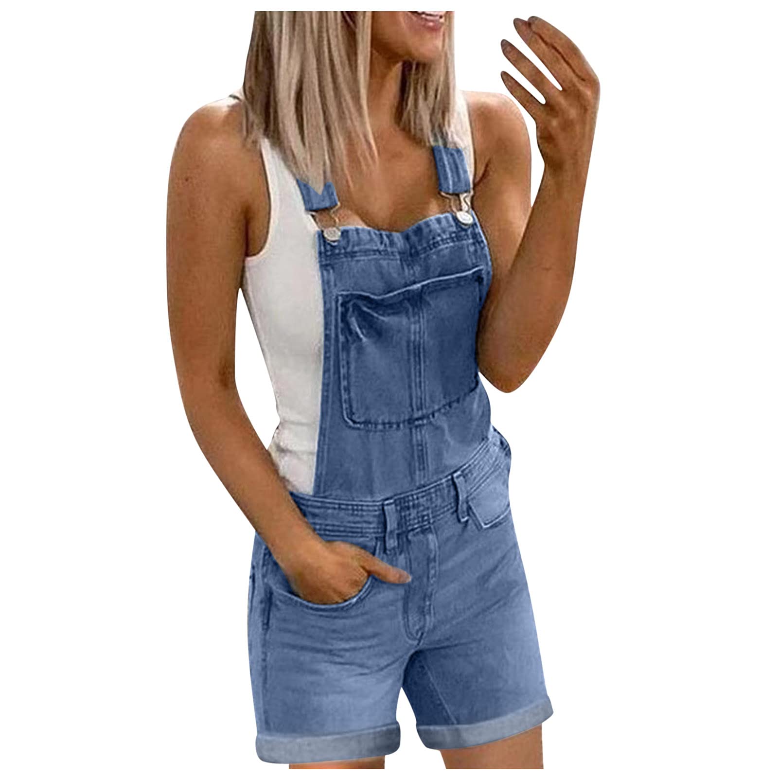 Ghemdilmn Mono vaquero corto para mujer