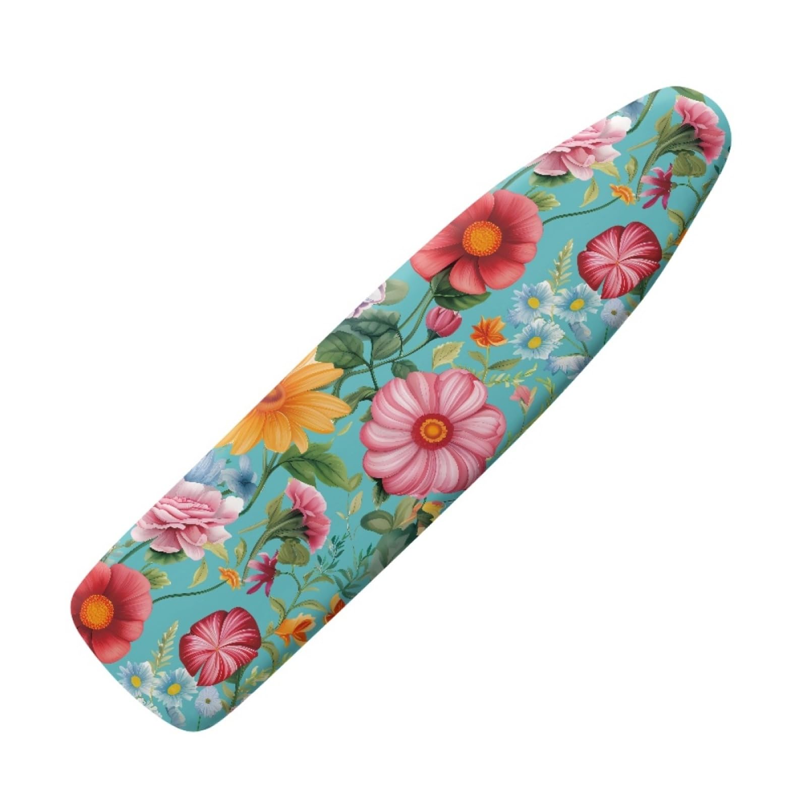 Ironing Board Covers Blue Pink Flower Iron Board Covers and Pad Thick Resist Scorching and Staining Thick Easy Fit Iron Cover Adjustable Elastic Rope Ironing Boards Cover 140x50cm