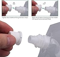 Vista 2 de Kit de Frascos de Licor de Crucero para Viajes, Ocultables y Reutilizables, Frascos de Plástico Rum Runner para Alcohol y Jugo, Bolsas de Licor