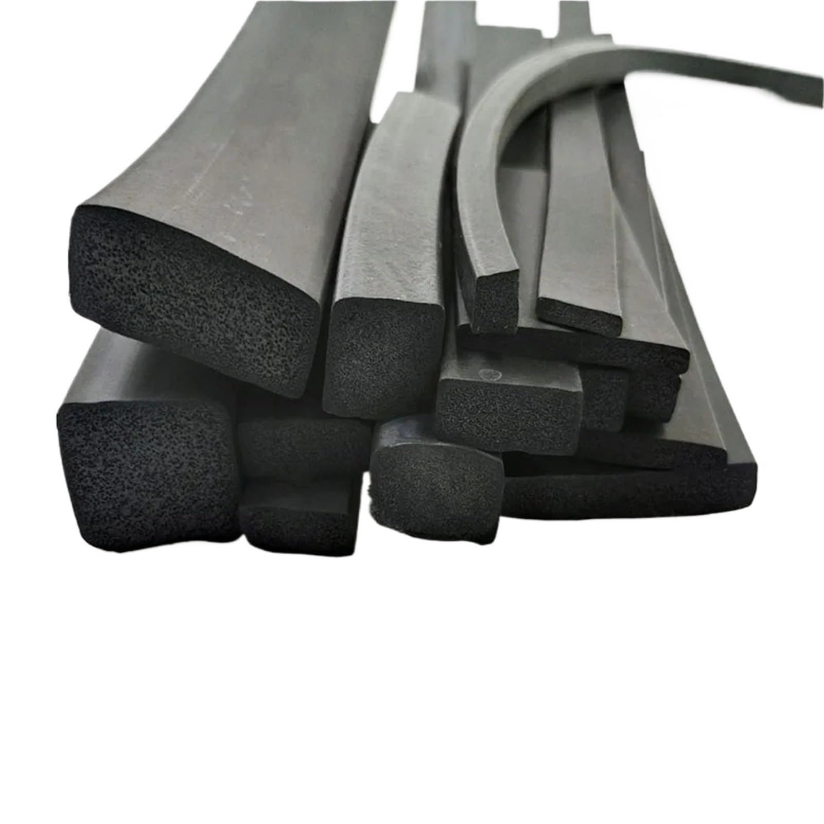 Length 1M to 10M Width 5mm to 17mm Rubber Sealing Strips Flat Square Strip(Black 13mmX13mm,Length 2M)