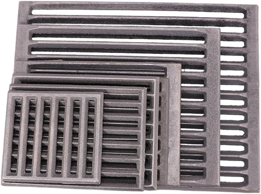 Fireplace Grate, Fireplace Table Grate Ash Grate Oven Grate Cast Iron Grate Oven Grill Fireplace Square Corner Grate Fireplace Replacement Parts Accessories (27 * 19.5CM)