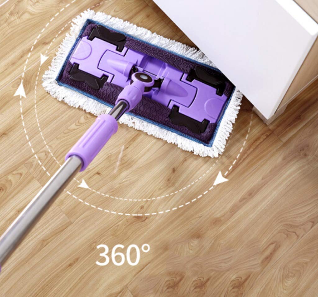 MU Fregona plana Conjunto fregona Cubo de fregona giratoria Agua Doble Drive Rotary Mopping plana automática ahogamiento