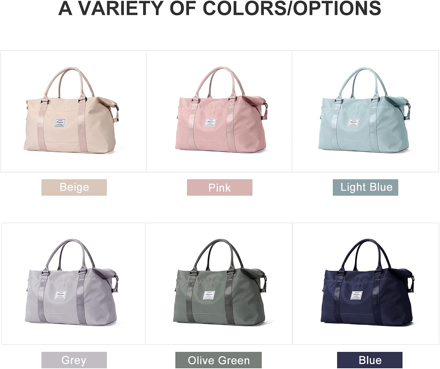 HYC00 Travel Duffel Bag,Carry-on Overnight Weekender Bags for Women,Sports Tote Gym Bag with Wet Pocket