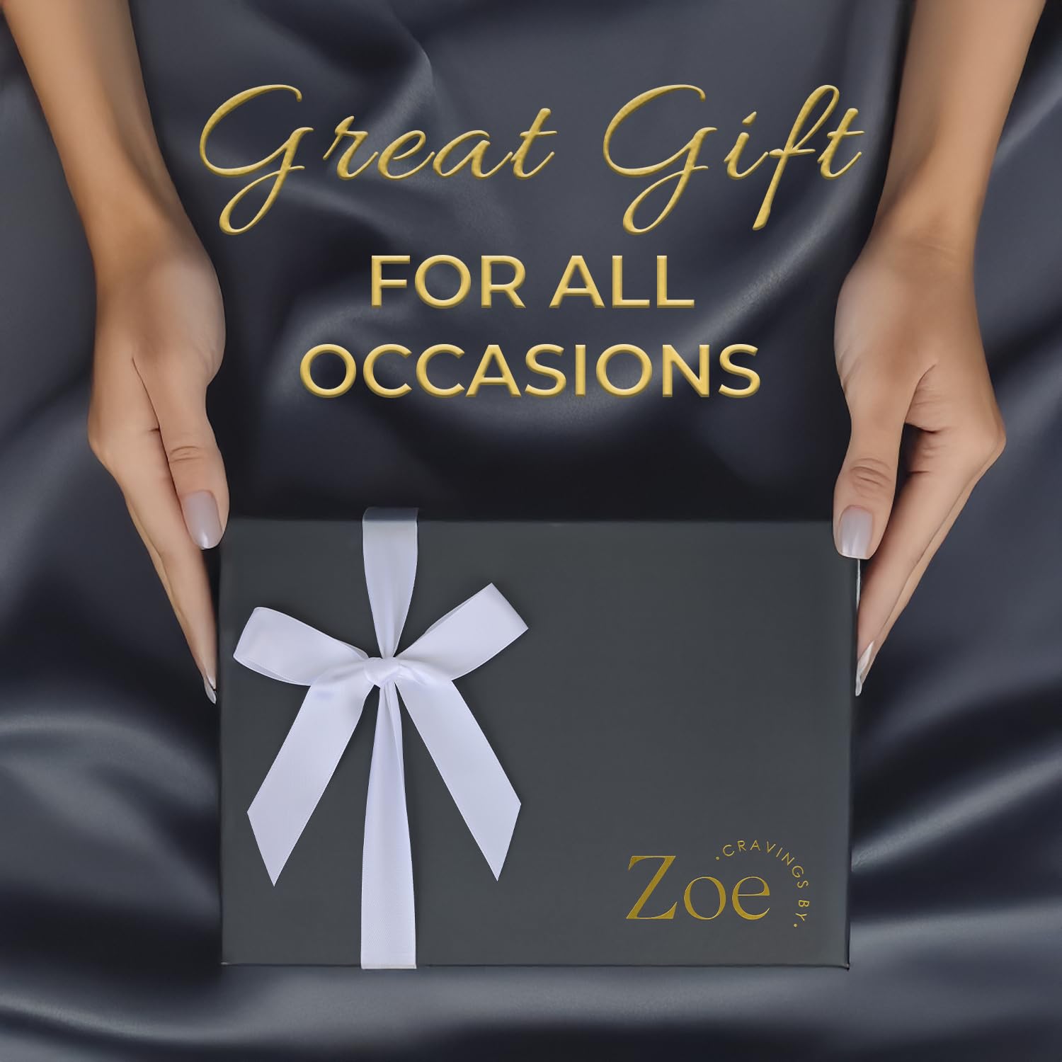 CRAVINGS BY ZOE Birthday Chocolate Covered Cookies Gift Basket | 12 Count | Kosher Milk & Dark Belgian Chocolate Gourmet Food Gift Box | Birthday, Thank You, Candy Gifting Men Women Him Her Mom: 6 PC Black