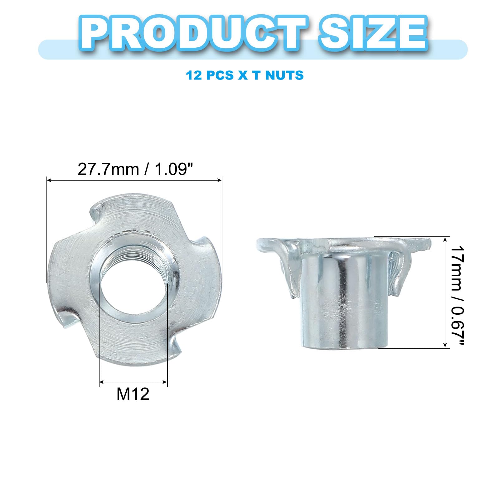 PATIKIL M12 T-Nuts - Image 2