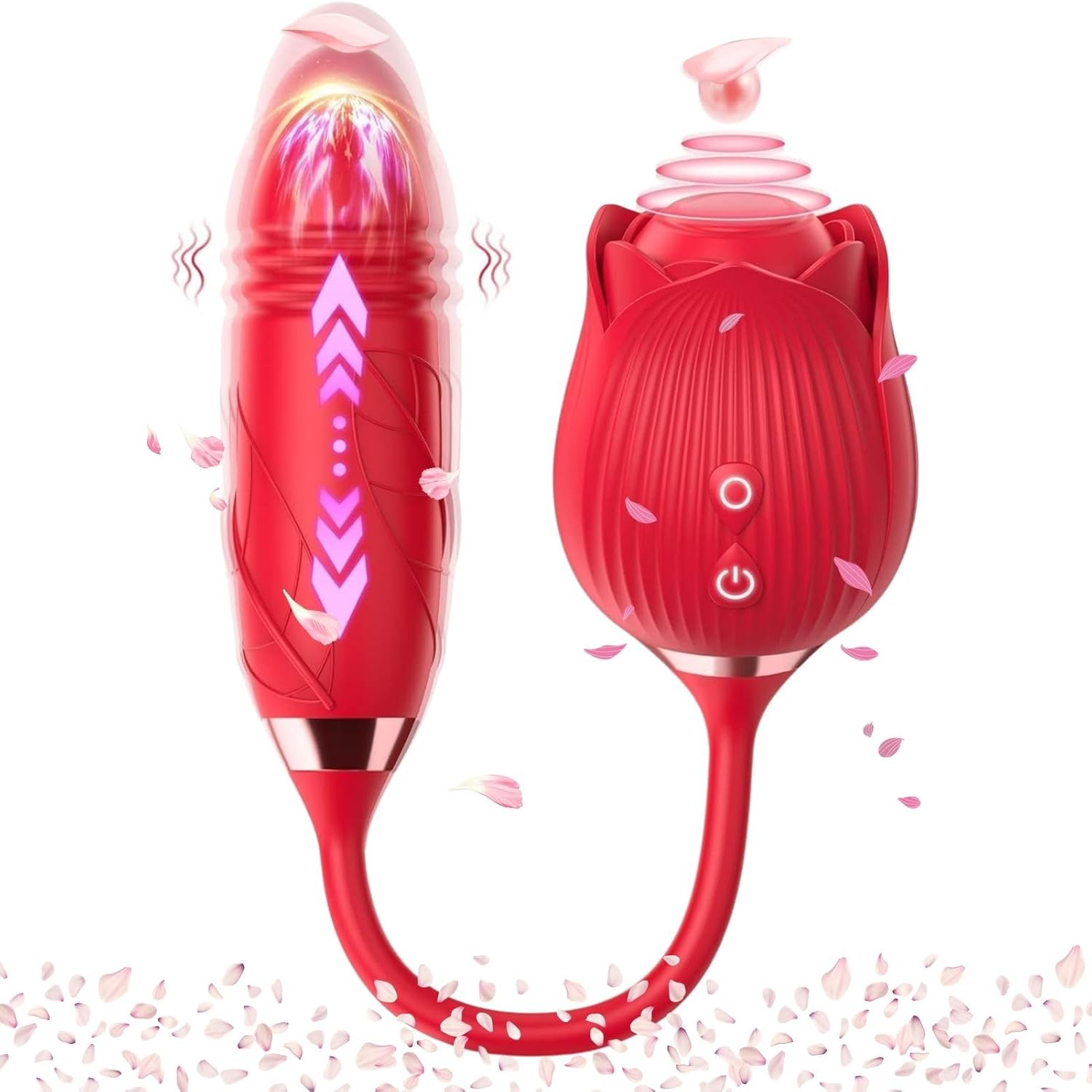 New LVBYNZY Rose Sex Toy for Women: Rose Vibrator Adjustable 10 Speed Model, Compact & Travel-Friendly - Unique Gift for Adult Toy