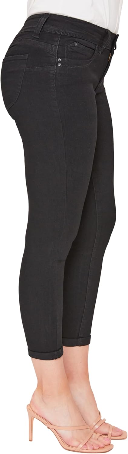 Royalty For Me Womens Women's Sustainable Wannabettabutt Cuff Ankle Jeans - Image 2