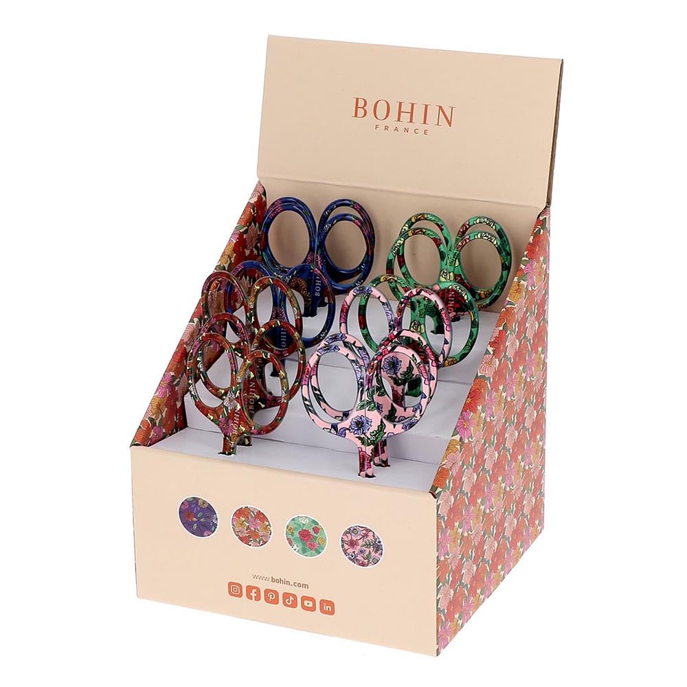 Ciseaux à broder Blossom BOHIN présentoir couture pour coupe de fil