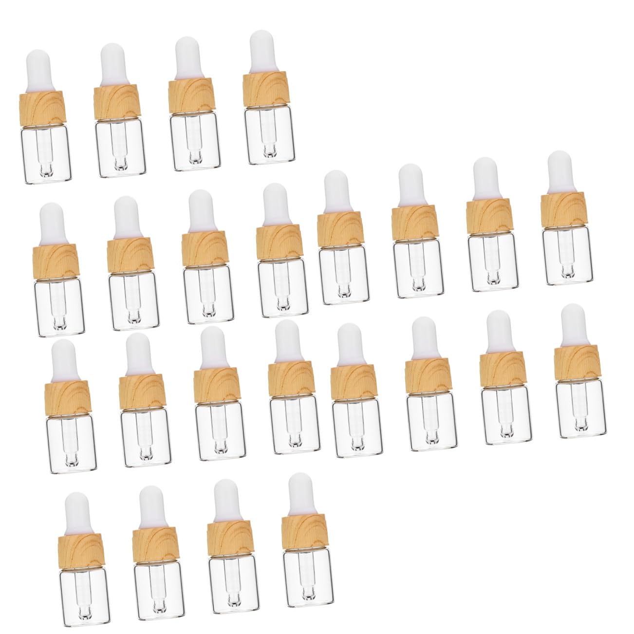 Healeved Stk Glastropfer mit Holzmaserung Flüssigkeitsspender Mini-Sprühflasche refillable perfume bottle glasflasche mit pipette Sprühflaschen für Haare Sprühflaschen zum Beschlagen