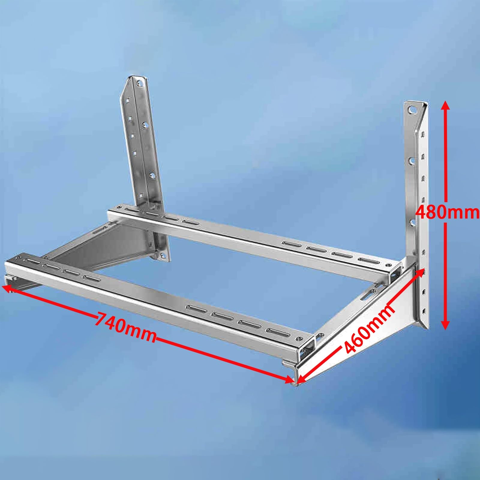 Soporte de bomba de calor para aire acondicionado, soporte de unidad exterior para CA sin conductos, soporte de CA de ventana con capacidad de carga de 770 libras, duradero y fácil de instalar