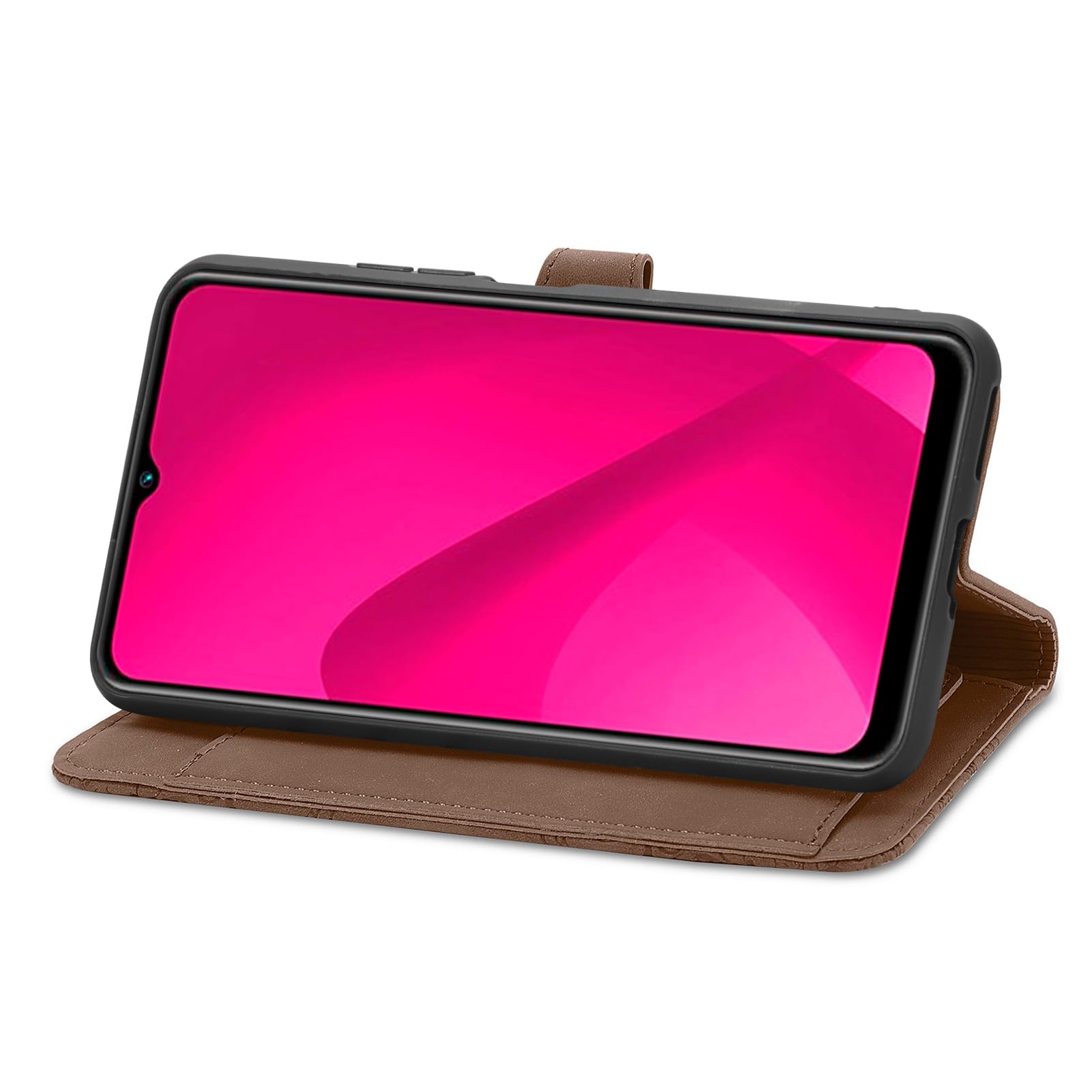 YUEQIAN Cover per Xiaomi Redmi Note 14 5G, Custodia con Motivo Fiori Floreale in PU Pelle Flip Libro Portafoglio, Case Antiurto Donna con Supporto Chiusura Magnetica. Nero