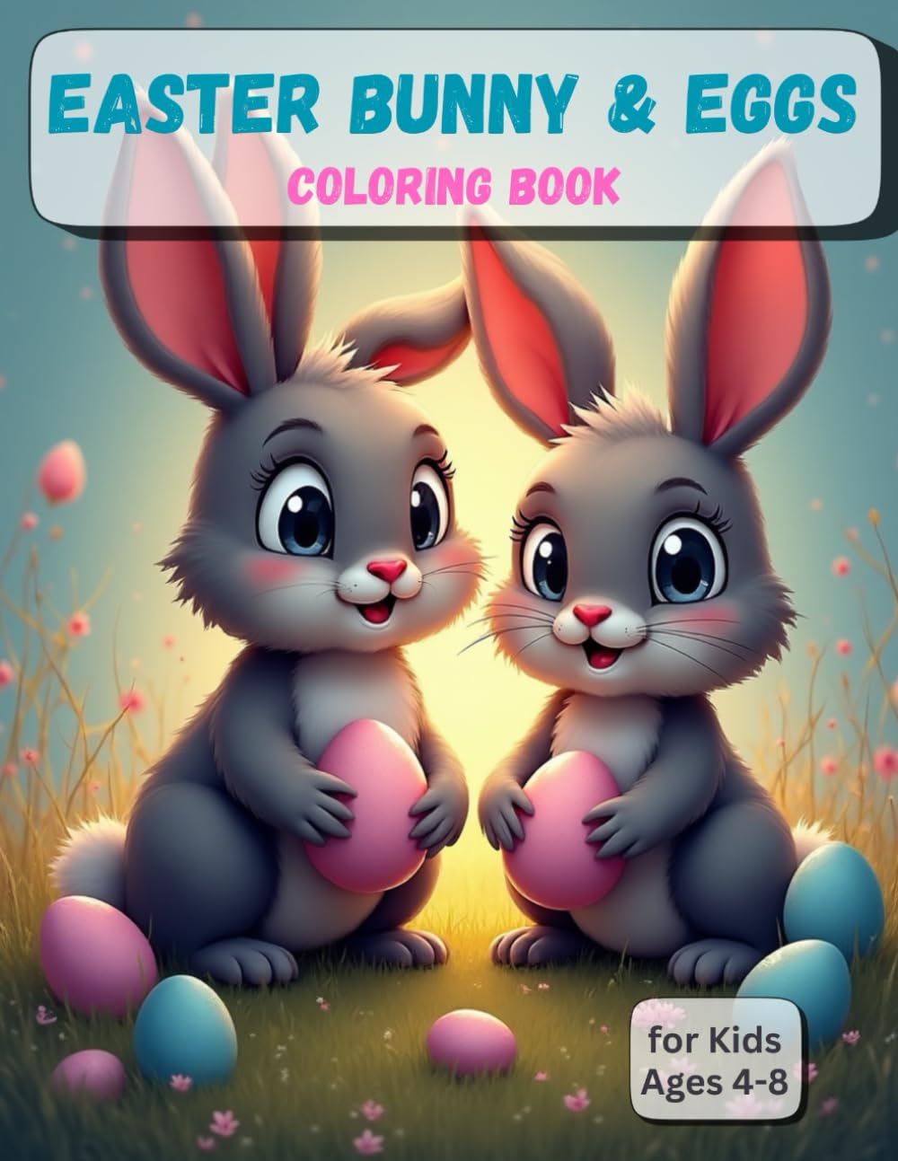 Easter Bunny & Eggs: Coloring Book for Kids Ages 4-8