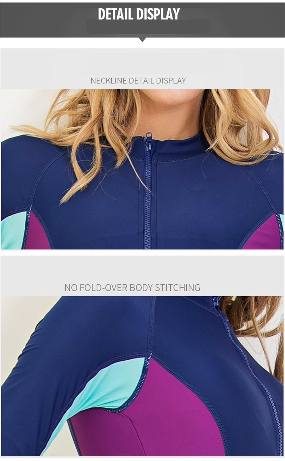 Neopreno Una Pieza Ropa De Playa Traje De Baño De Una Pieza For Mujer Protector Solar Manga Larga Surf