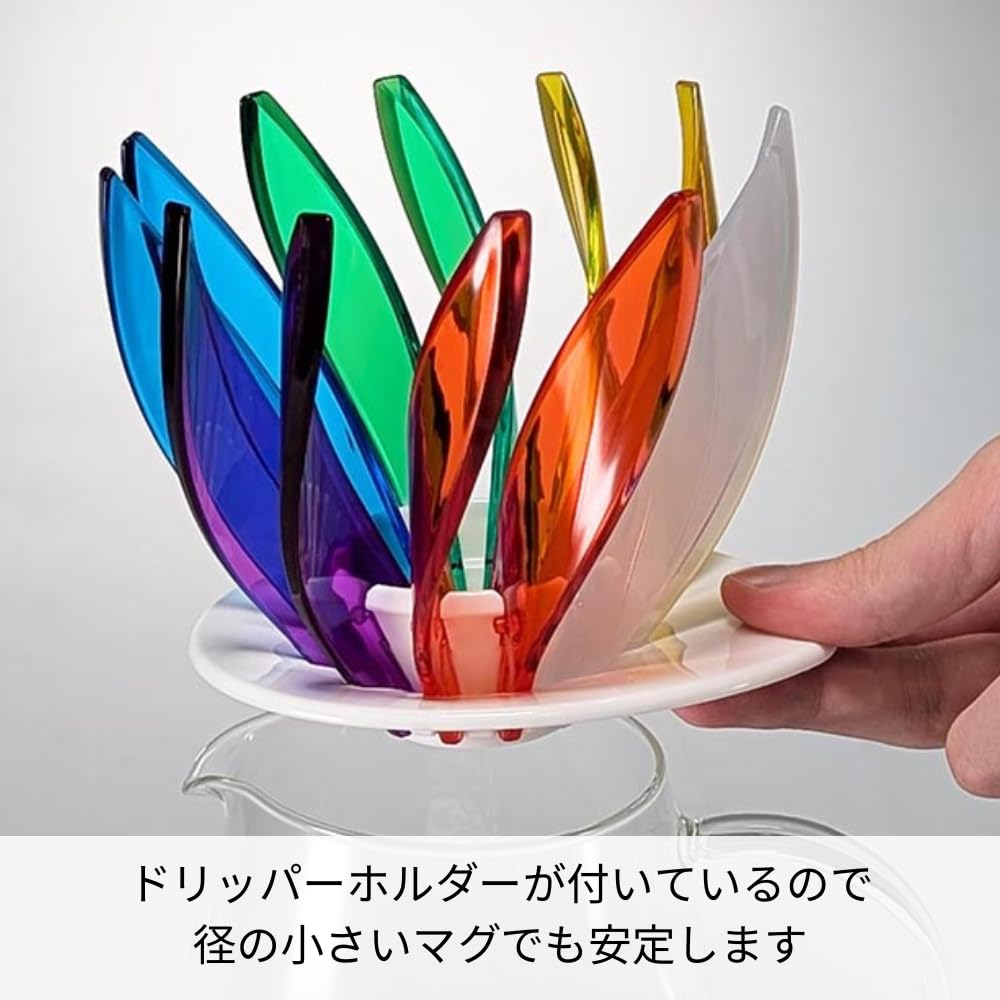 HARIO V60 VDSU-02-NJ Dripper SUIREN 02 Rainbow, per 1-4 tazze, caffè, arcobaleno a goccia, colorato