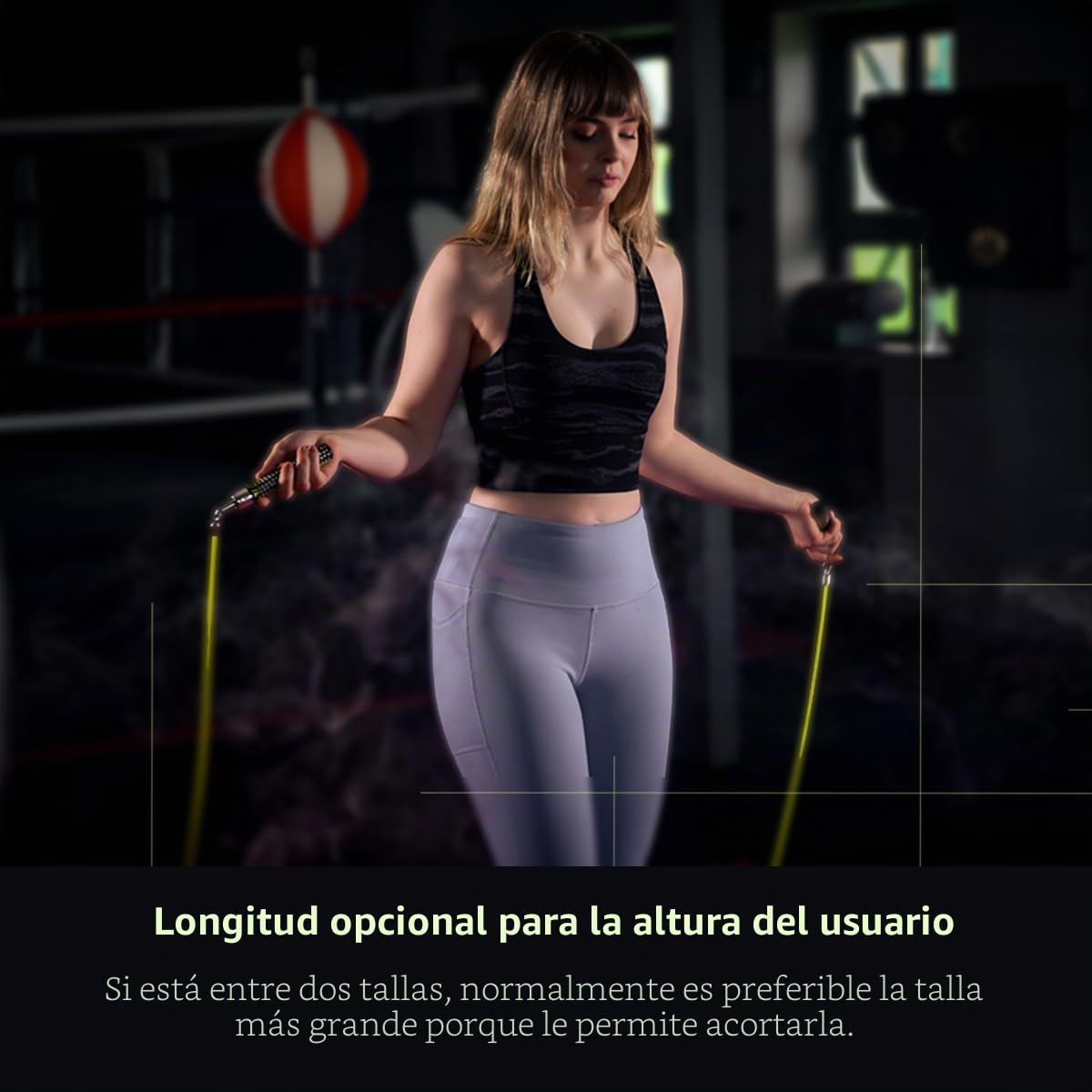 Hererope - Cuerda de saltar con peso de 1/4 libras para fitness