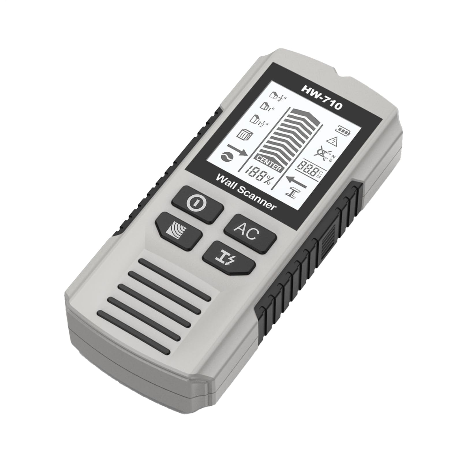 Détecteur de métaux portable avec écran d'affichage LCD et alertes sonores