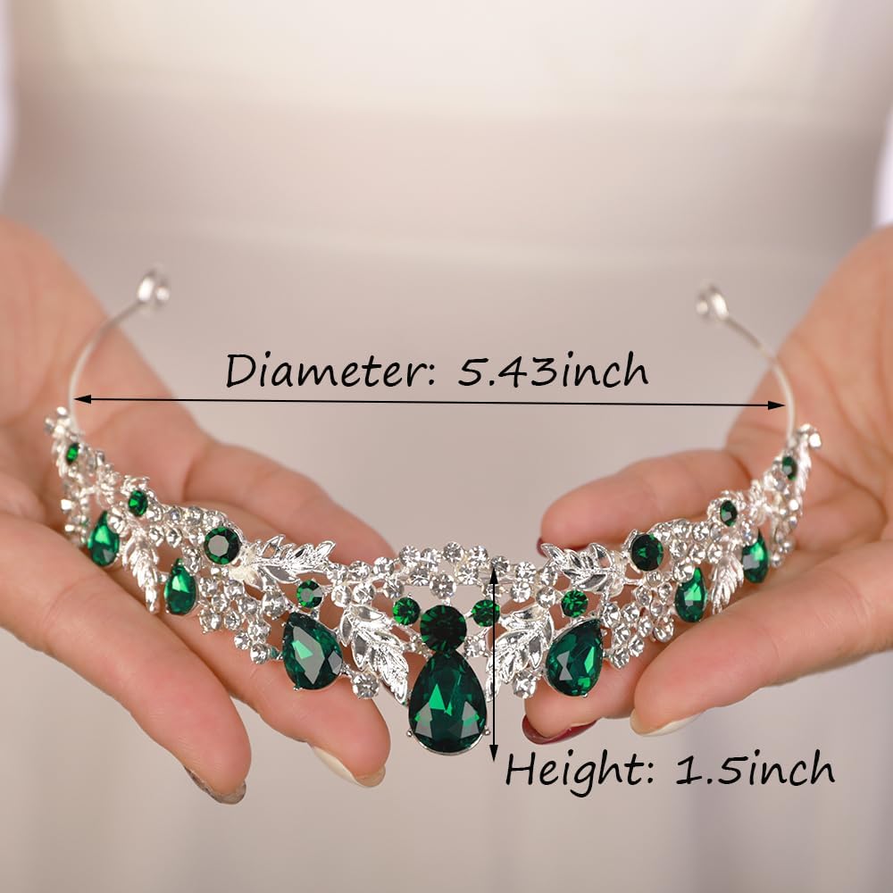 JWICOS Wedding Tiara for Women and Brides Princess Crowns and Tiaras for Bride Rhinestone Birthday Crown Headband Crystal Costume Party Prom Tiara Hair Accessories - Image 5