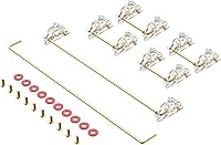 Vista 9 de DUROCK Stabilizer V3, Screw in Stabilizers with 2u 6.25u 7u Wires, PCB Mount Keyboard Stabilizers for Mechanical Keyboards (V3 Clear 80% Kit)