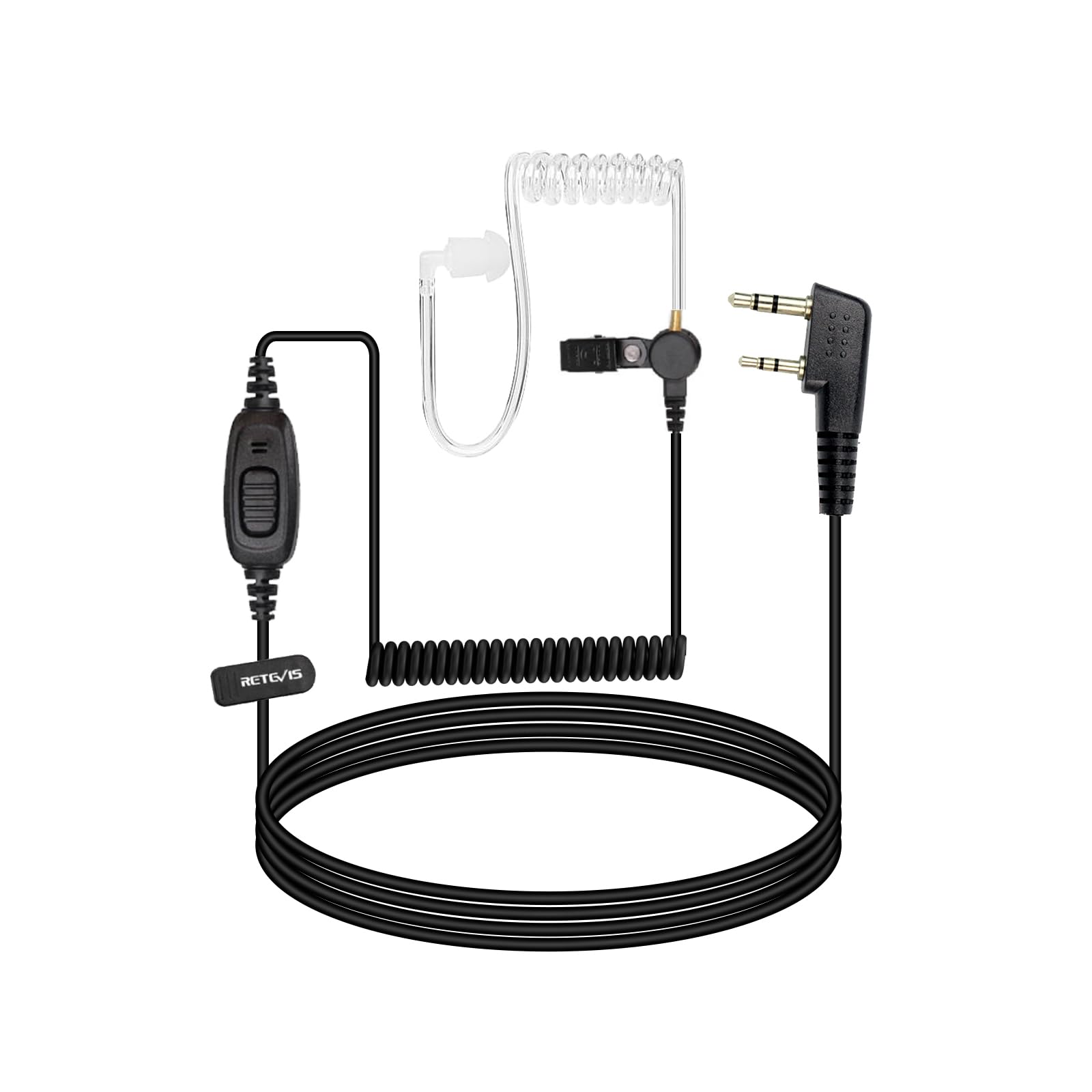 Racer メタルコーティングイヤフォン Amazon.com: Retevis Walkie Talkie Earpiece with Mic, Coiled Cord