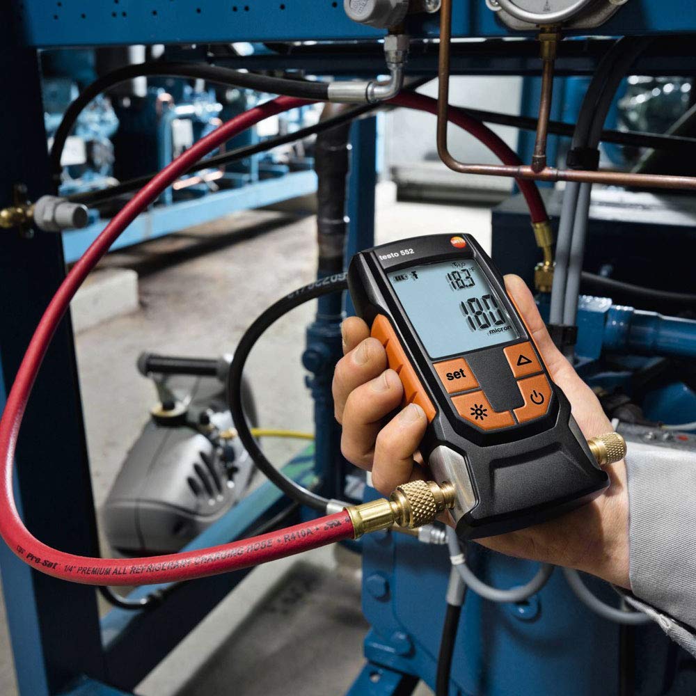 *Disponible en stock* Testo 552 digital vacuum gauge with Bluetooth for refrigerators, air conditioning, dehumidification, industry, with calibration certificate from INSTRUKART