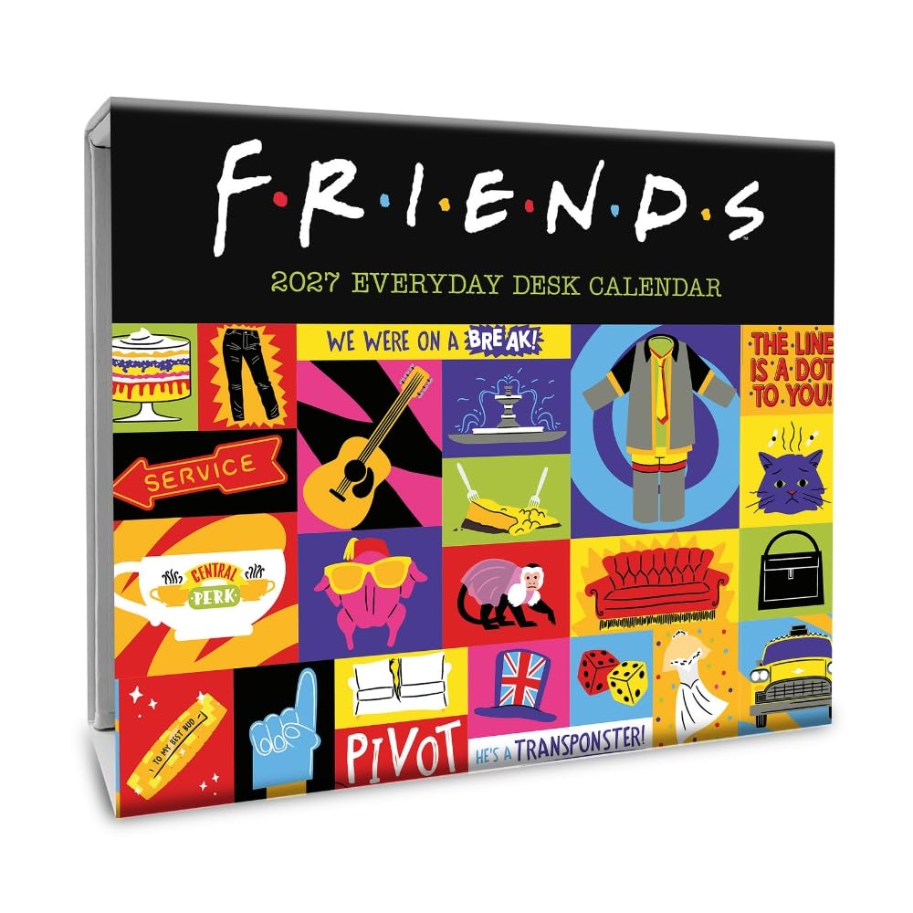Friends 2027 Desk Block Calendar Official Licensed TV Series Calendar, Daily Tear-Off Pages, Iconic Friends Quotes & Imagery, Compact Desktop Format, Gift for Friends Fans
