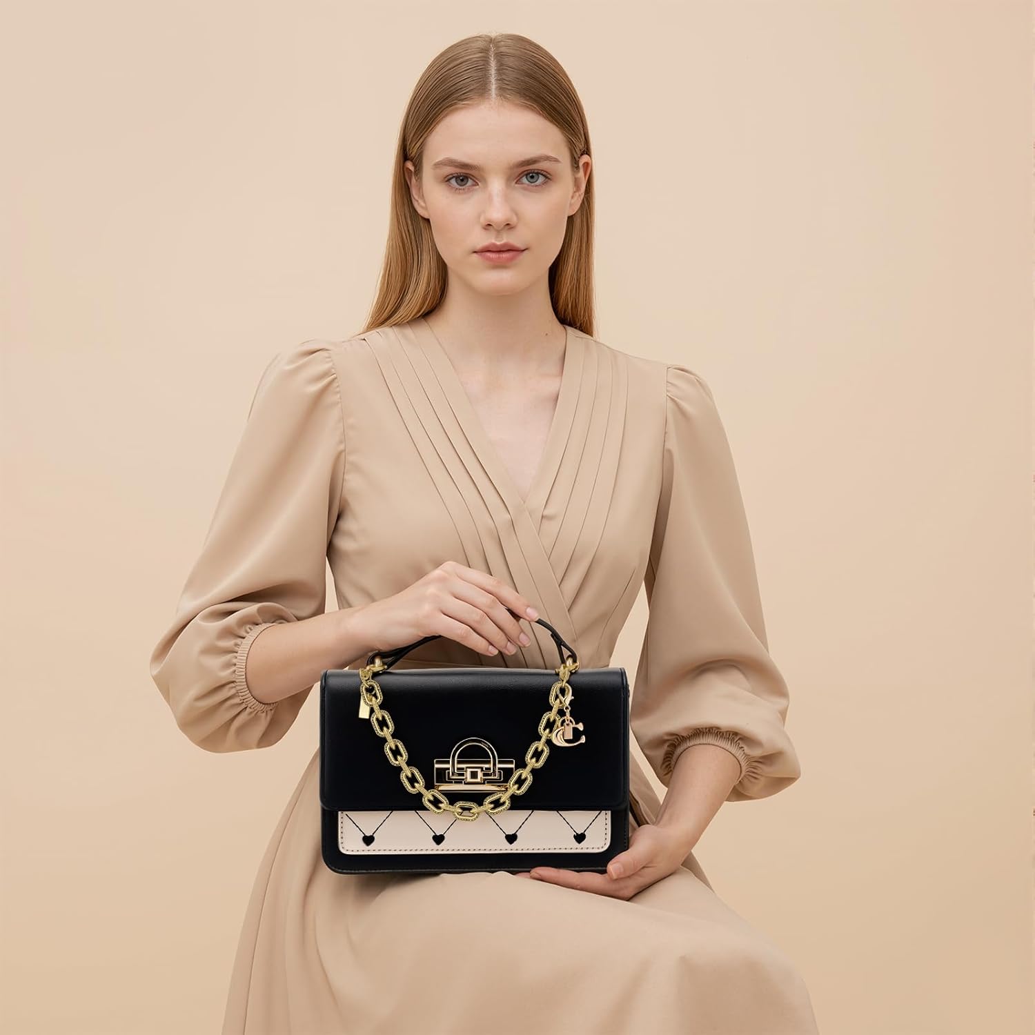 Bag Charms for Handbags,Gold Purse Charm Bag Accessories for Women,Vintage Purse Extender Chain&Jeans Chain - Image 4