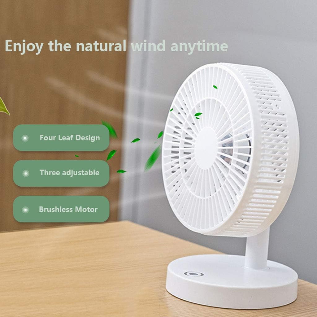 USB Fan Portable Small Mute for Student Dormitory Or Office A Variety of Colors (White)