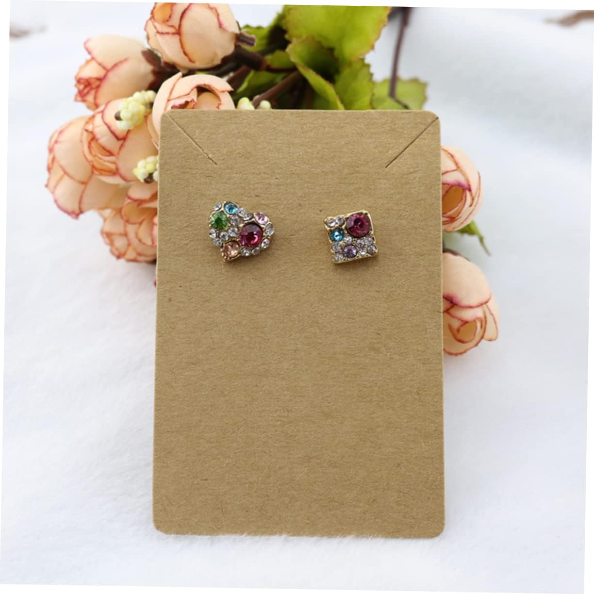 CORHAD 2sets 6x9cm Paper Earring Cards Necklace Display Cards Jewelry Packaging Supplies Retro Design for Homemade Jewelry 100pcs*2