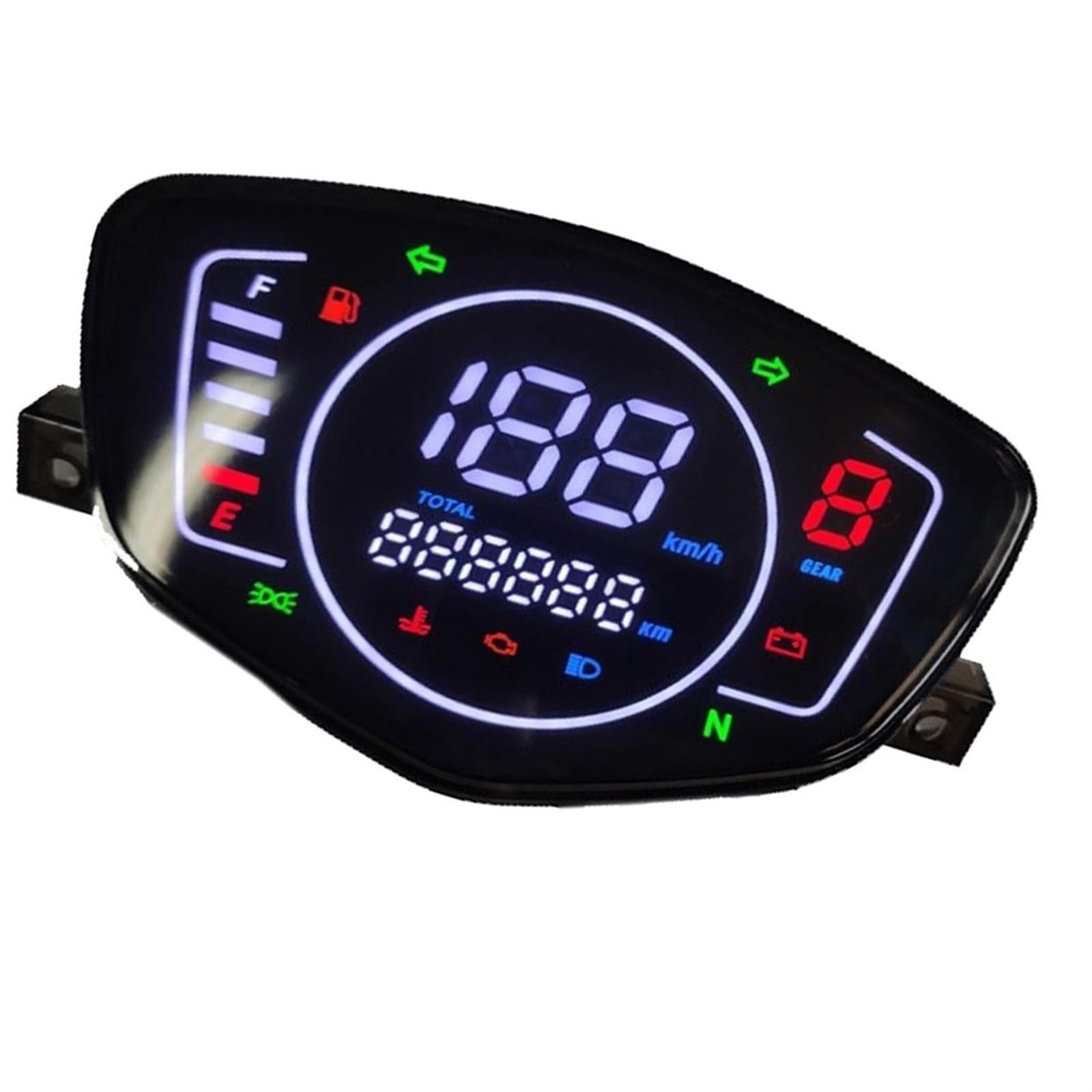 Tablero de moto Para Yamaha LC 135, velocímetro digital, tacómetro, odómetro, modificación, piezas de repuesto electrónicas, accesorios(Blanco)
