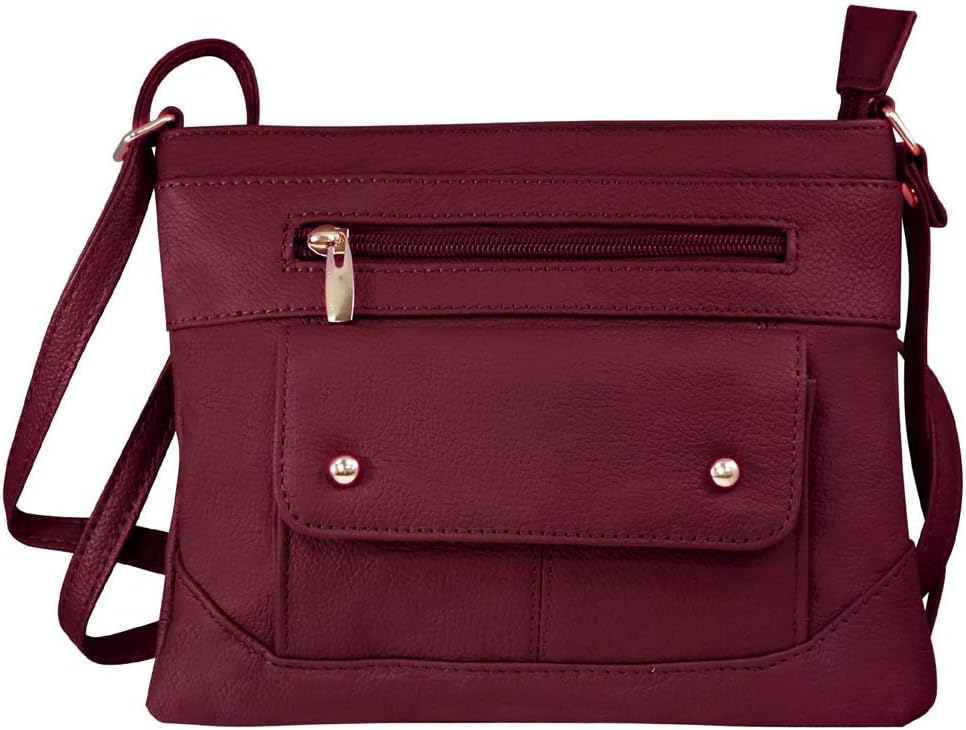 Silver Fever Women's Crossbody Handbag Leather Travel Ladies Phone Bag Genuine Cowhide Purse