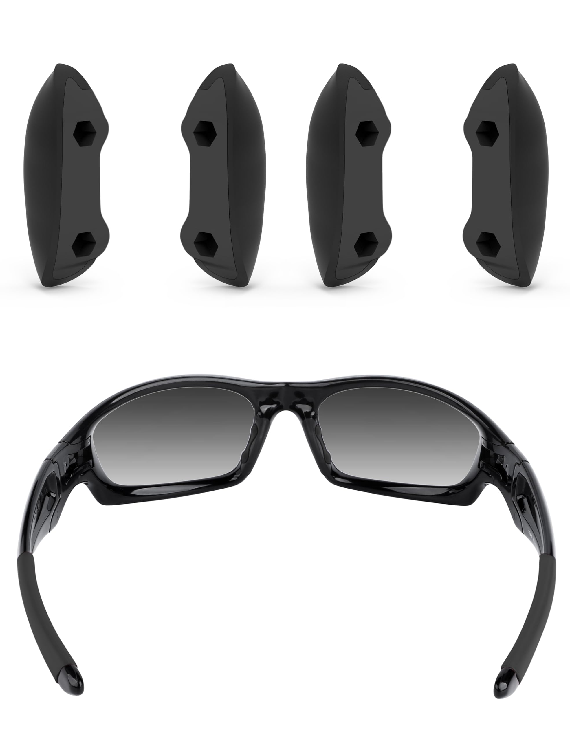 ToughAsNails Replacement Nose Pads Pieces for Oakley Straight Jacket 2007 Sunglasses - Standard Fit