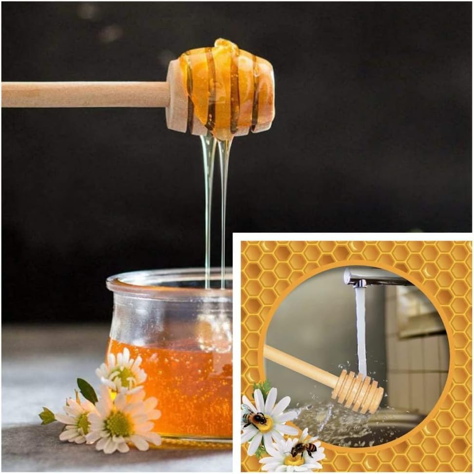 30 Cucchiaini In Legno Per Miele - 8 Cm - Con Scanalatura - Per Vasetti - Idee Regalo - Foto 2