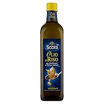 Riso Scotti Olio di Riso – Bottiglia Olio di Riso per Condimenti e Fritture Delicate – Sapore Dolce per Cibi Freddi e Insalate – Fonte di vitamina E, 0,75L