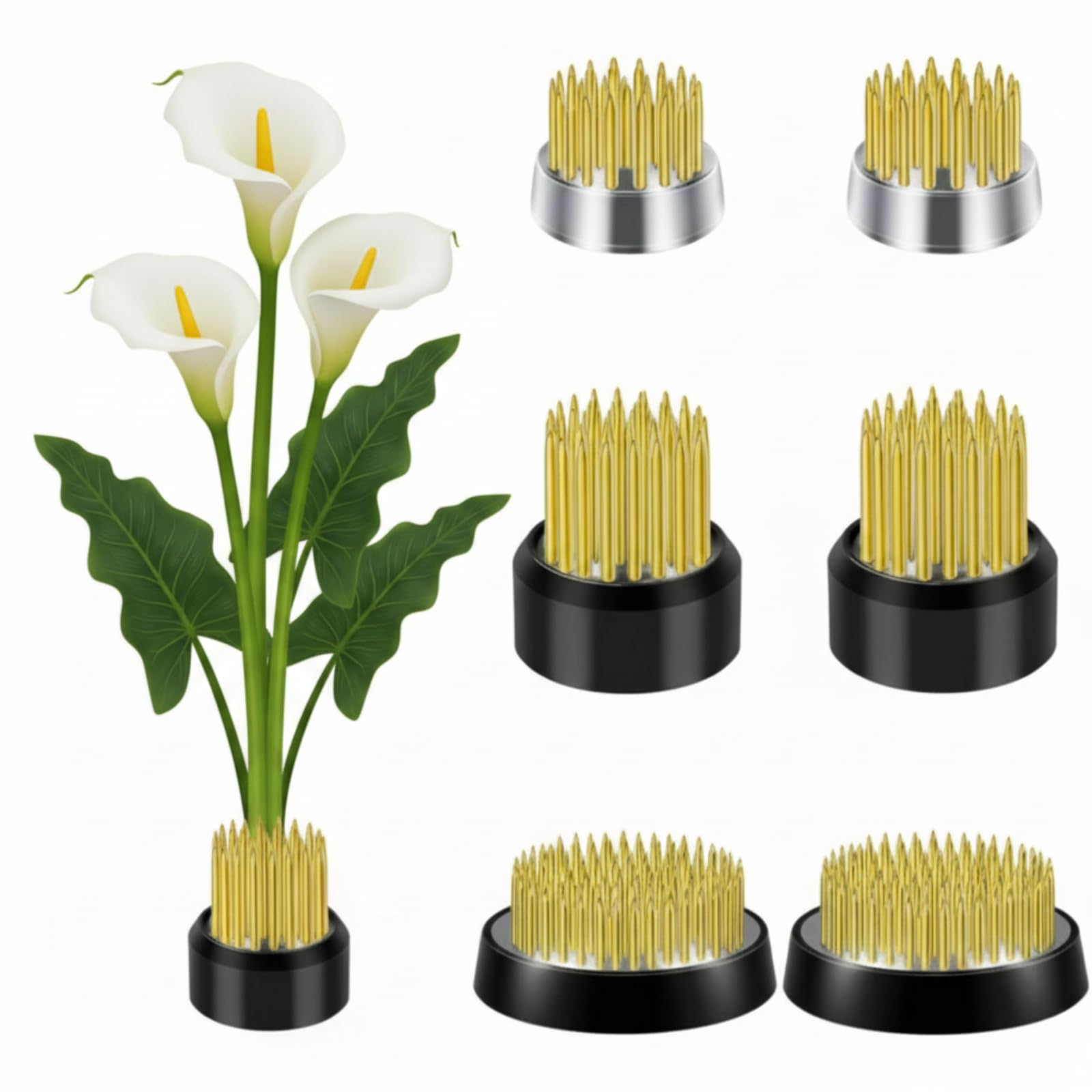 Amazon.com: WILLBOND 6 Pcs Heavy Duty Flower Frogs Set, Round