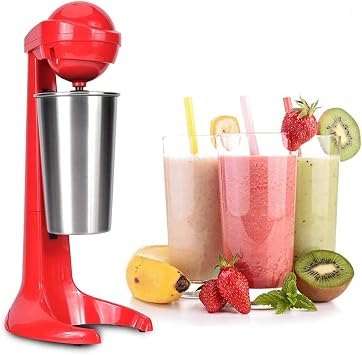 100W Electric Milkshake Maker, Stainless Steel Milk Shake Machine, Cream Mixer Blender for Home Bar Supplies