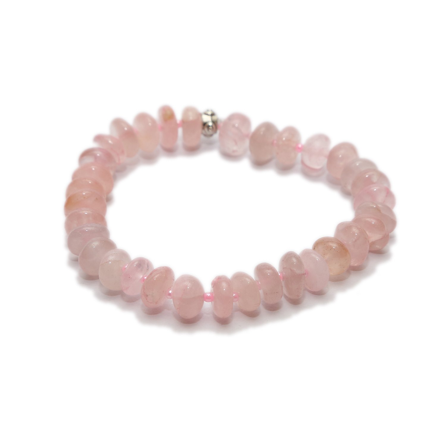 Aqeeqee Natural Rose Quartz Stone of Love Thin Unisex Bracelet (B077WSLSRR) Amazon Price History, Amazon Price Tracker